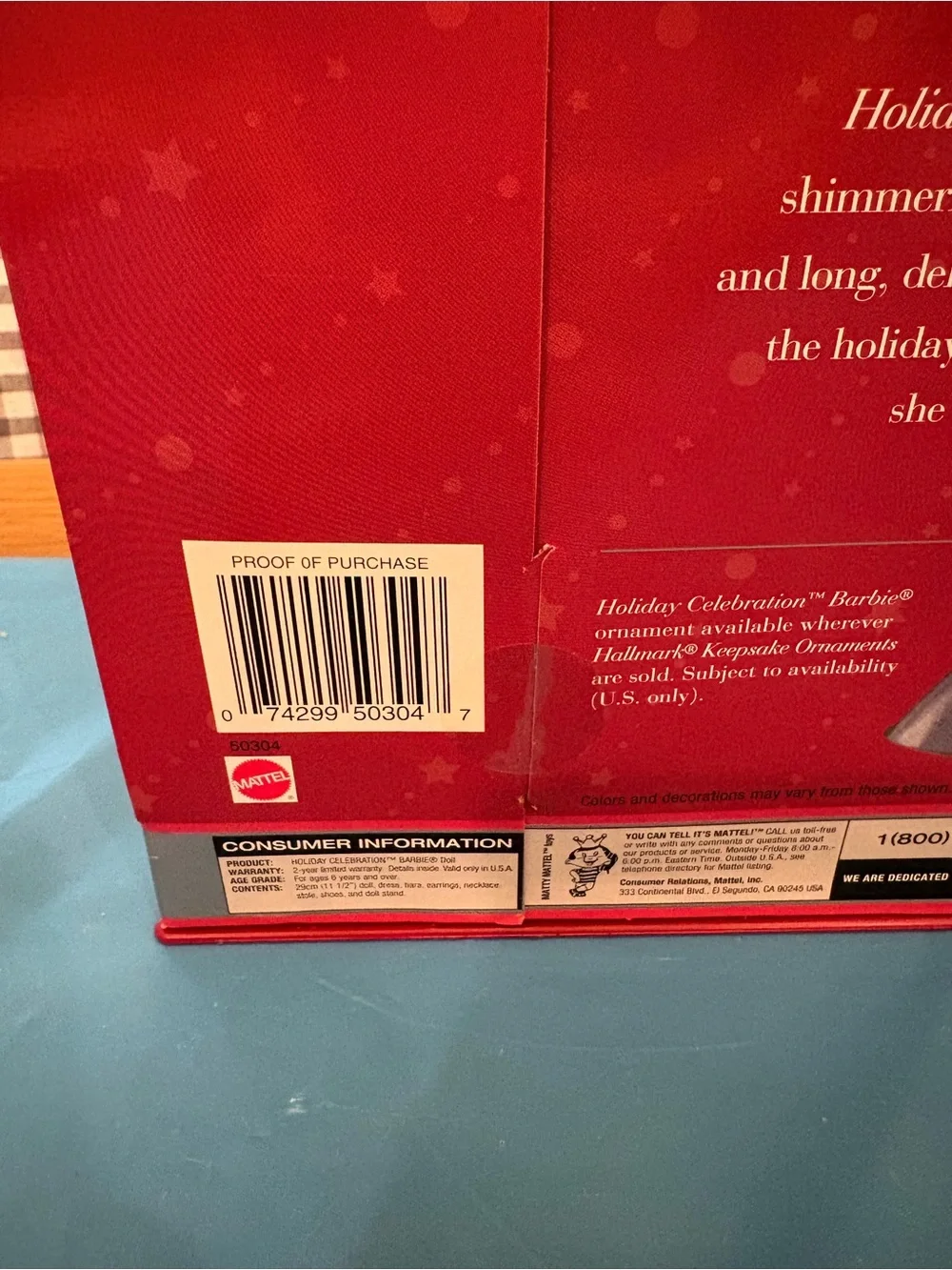 Mattel Holiday Celebration Barbie Special Edition 2001 NIB